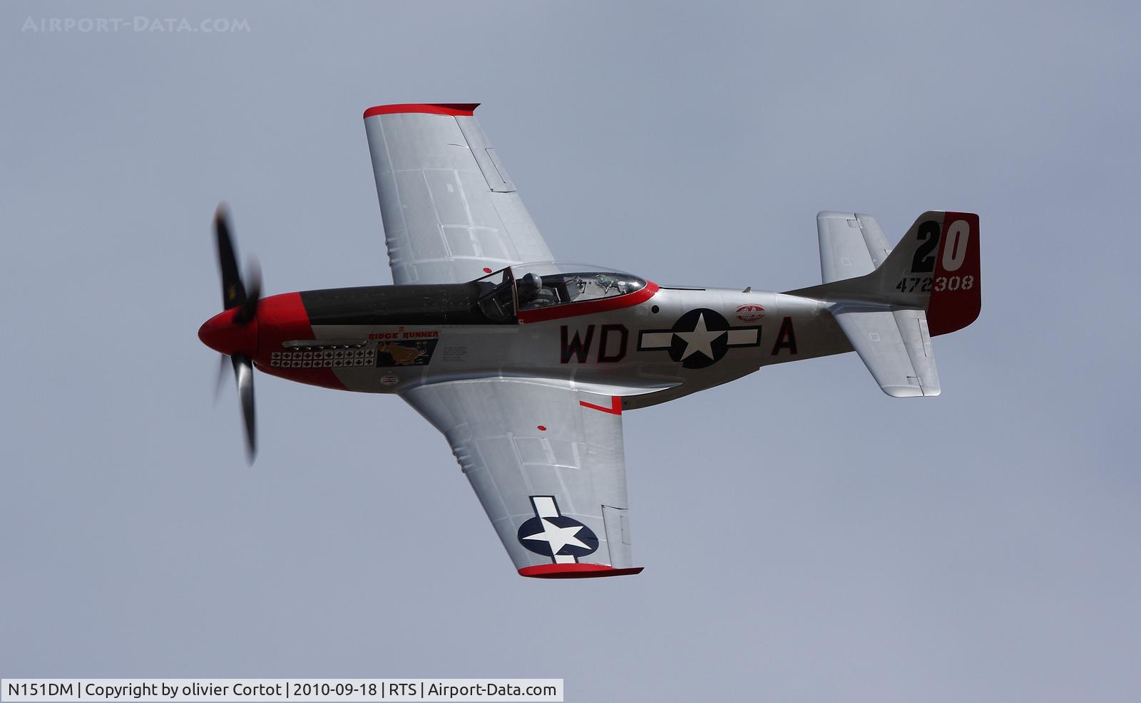 N151DM, 1944 North American F-51D Mustang C/N 44-13250, note the little winglets
