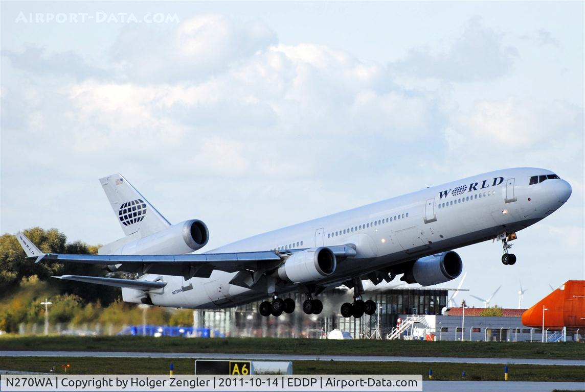 N270WA, McDonnell Douglas MD-11 C/N 48449, Another take-off on rwy 08L to a Middle East destination......