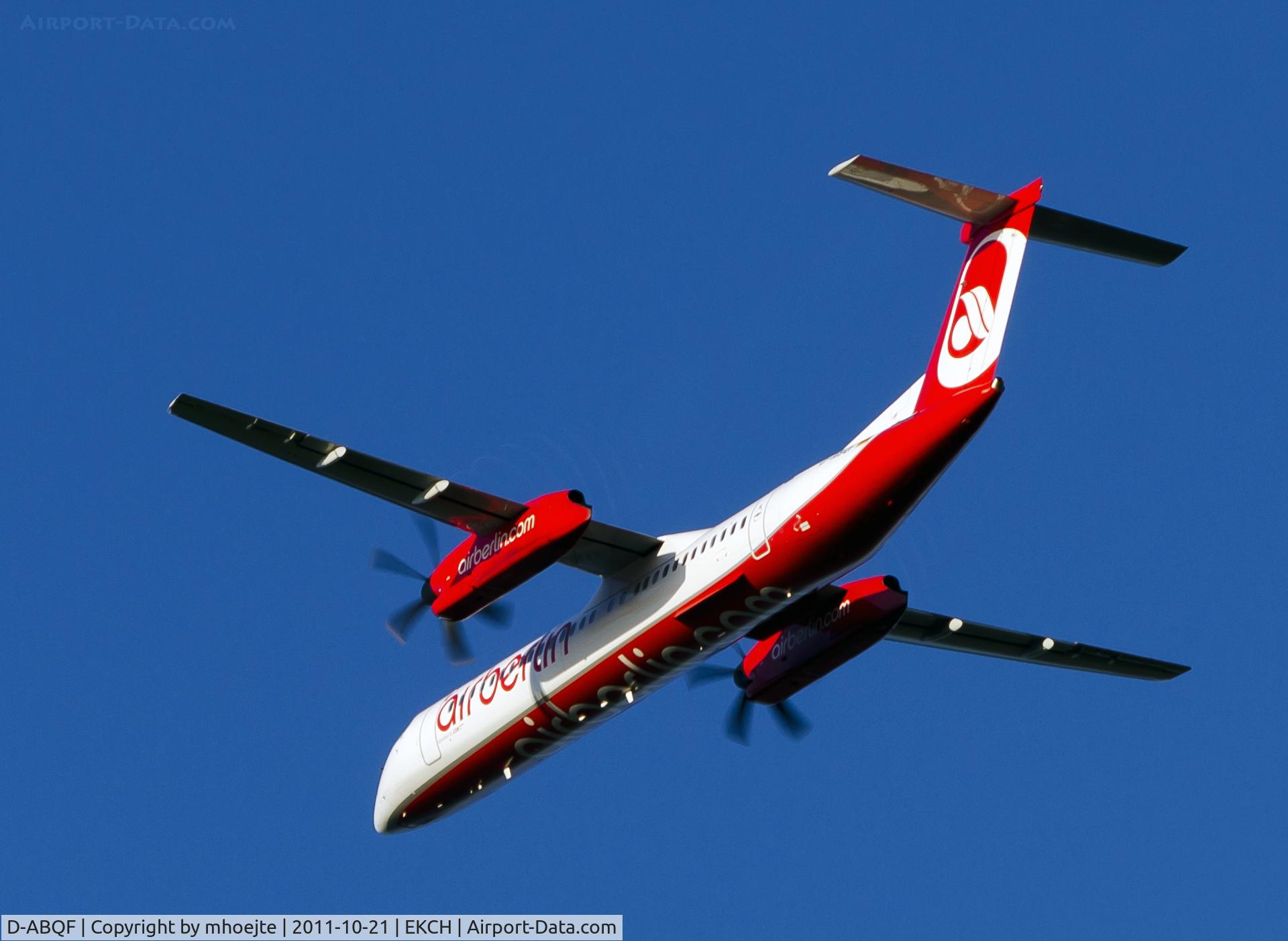 D-ABQF, 2009 De Havilland Canada DHC-8-402Q Dash 8 C/N 4245, Departure Copenhagen Airport