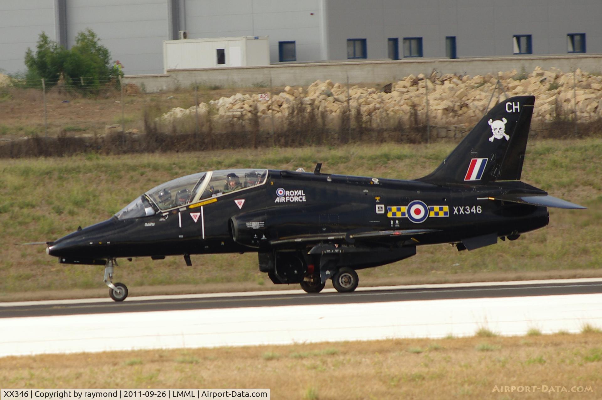 XX346, 1981 Hawker Siddeley Hawk T.1A C/N 195/312170, Hawk XX346/CH 100Sqd RAF