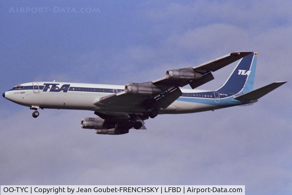OO-TYC, 1967 Boeing 707-328B C/N 19291, TEA landing 23