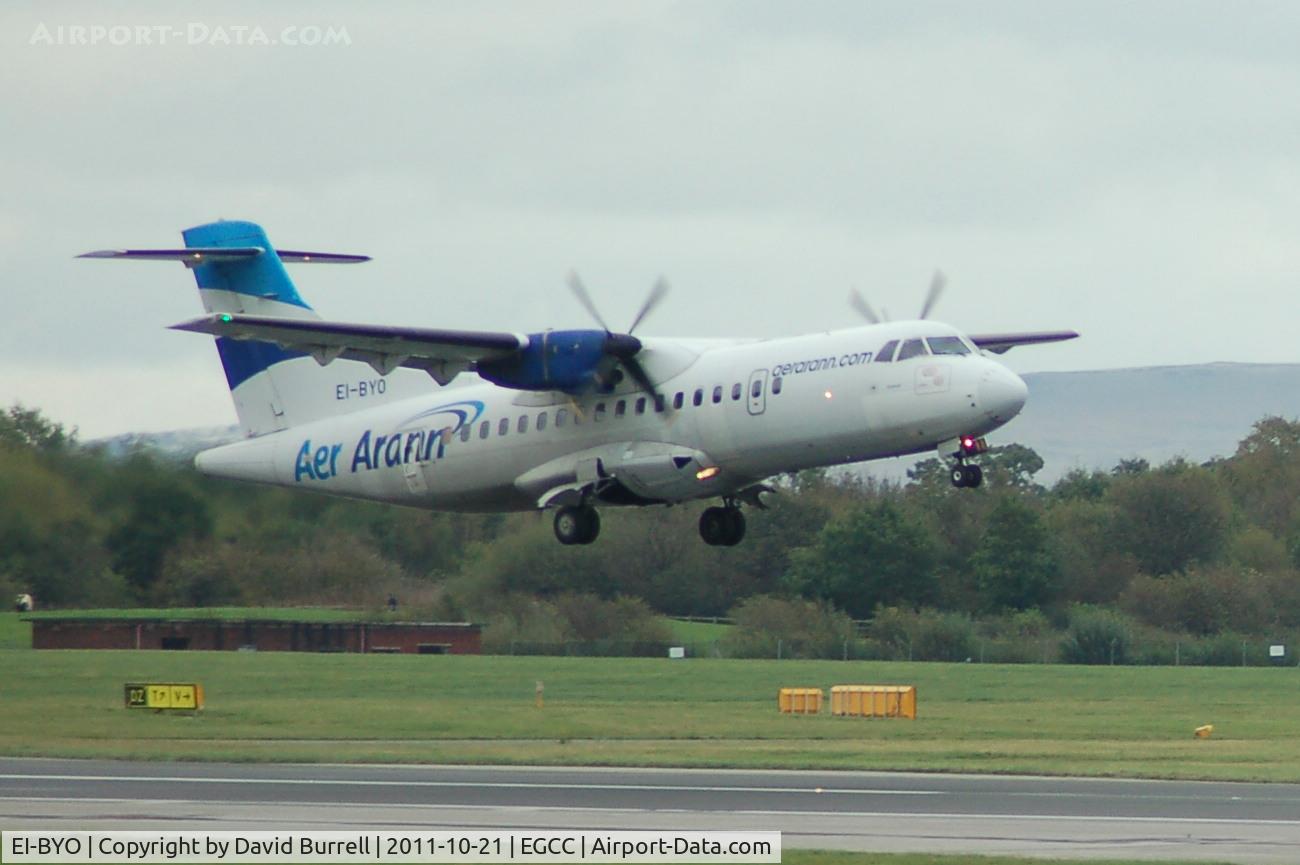 EI-BYO, 1989 ATR 42-300 C/N 161, Aer Arann ATR 42-300 taking off Manchester.