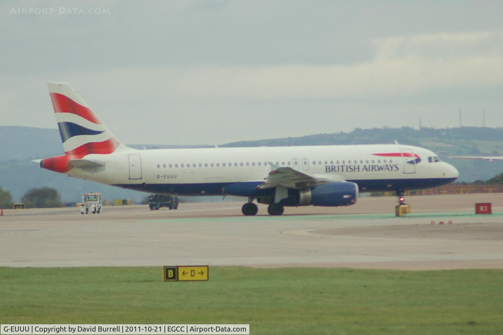 G-EUUU, 2008 Airbus A320-232 C/N 3351, British Airways Airbus A320-232 taxiing Manchester.