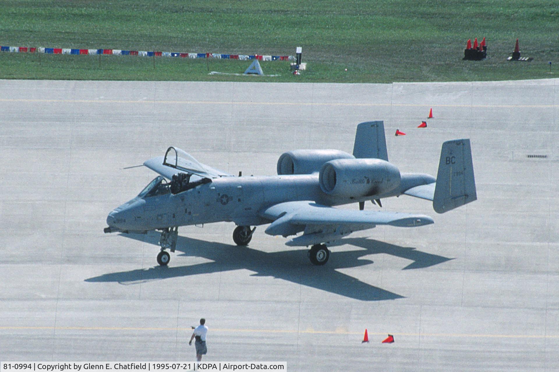 81-0994, 1981 Fairchild Republic A-10C Thunderbolt II C/N A10-0689, Arriving for the air show