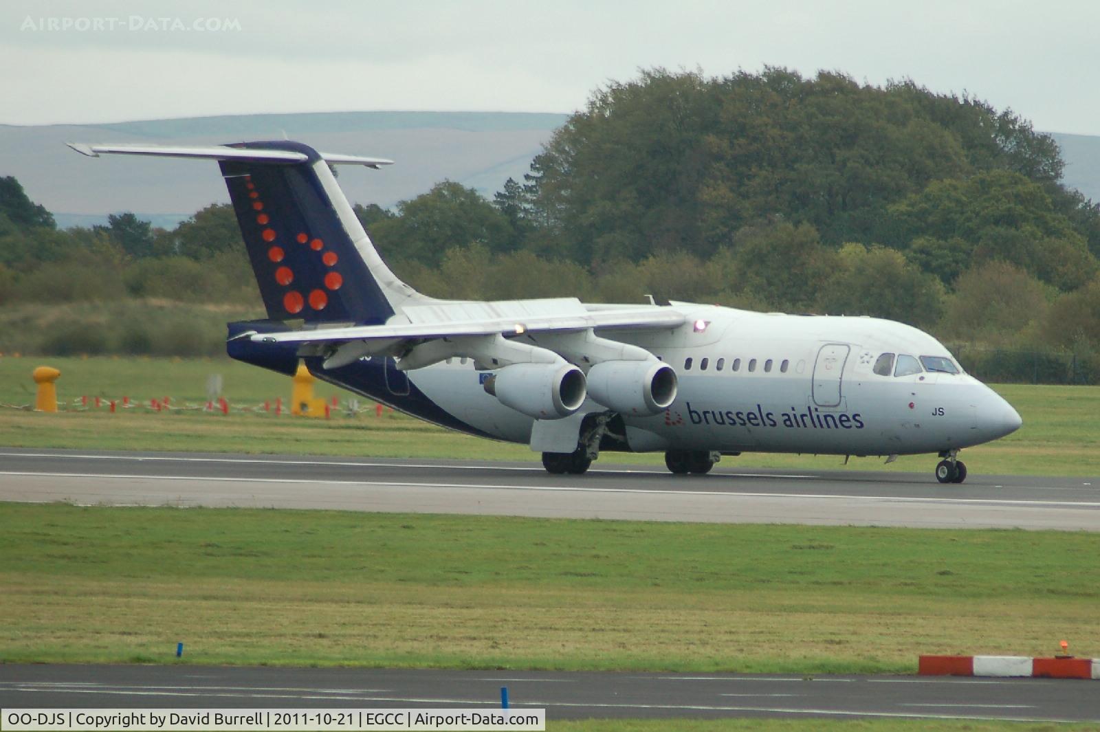 OO-DJS, 1996 British Aerospace Avro 146-RJ85 C/N E.2292, Brussels Airlines BAE Avro 146-RJ85 Lands Manchester.