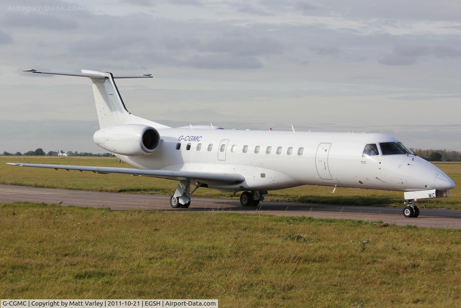 G-CGMC, 1999 Embraer ERJ-135ER (EMB-135ER) C/N 145198, About to depart EGSH with Norwich city FC on board.