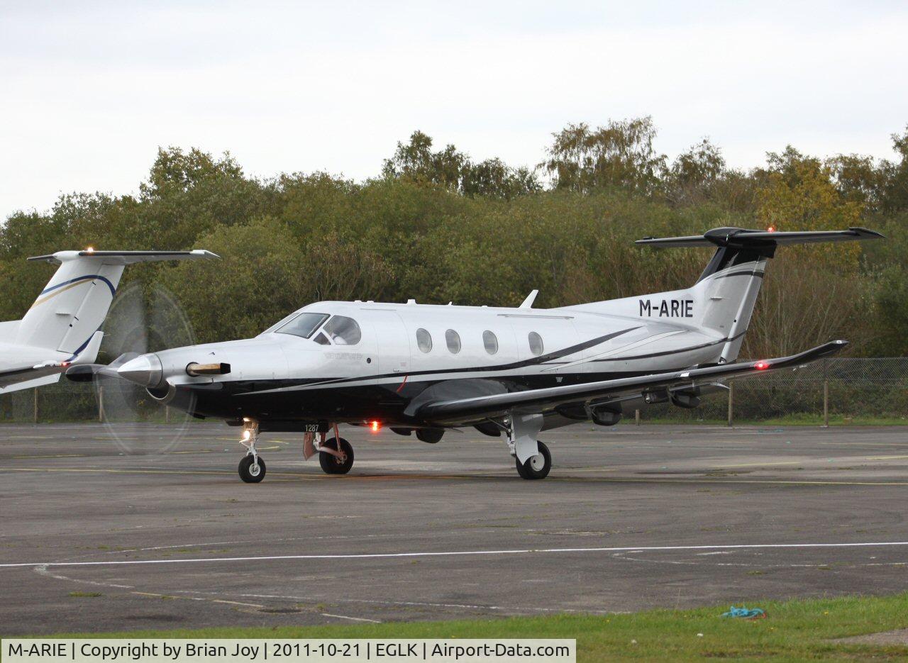 M-ARIE, 2010 Pilatus PC-12/47E C/N 1235, Awaiting Departure