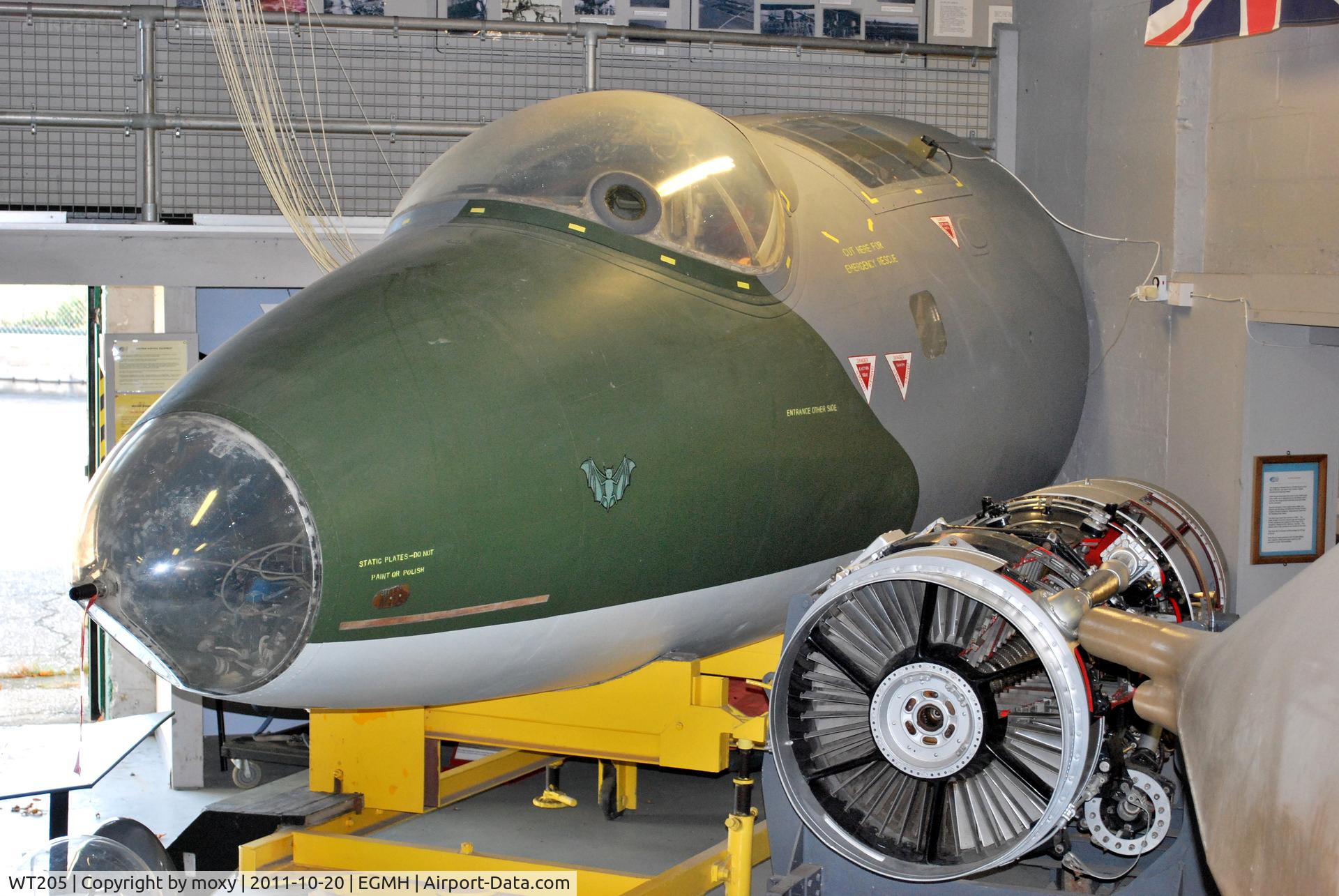 WT205, English Electric Canberra B.15 C/N SH1710, Canberra B(1)6 nose section at the History of RAF Manston museum.