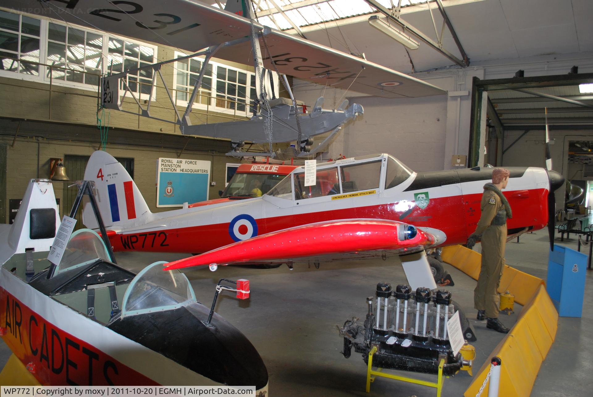 WP772, De Havilland DHC-1 Chipmunk T.10 C/N C1/0661, Chipmunk T.10 at the History of RAF Manston museum.