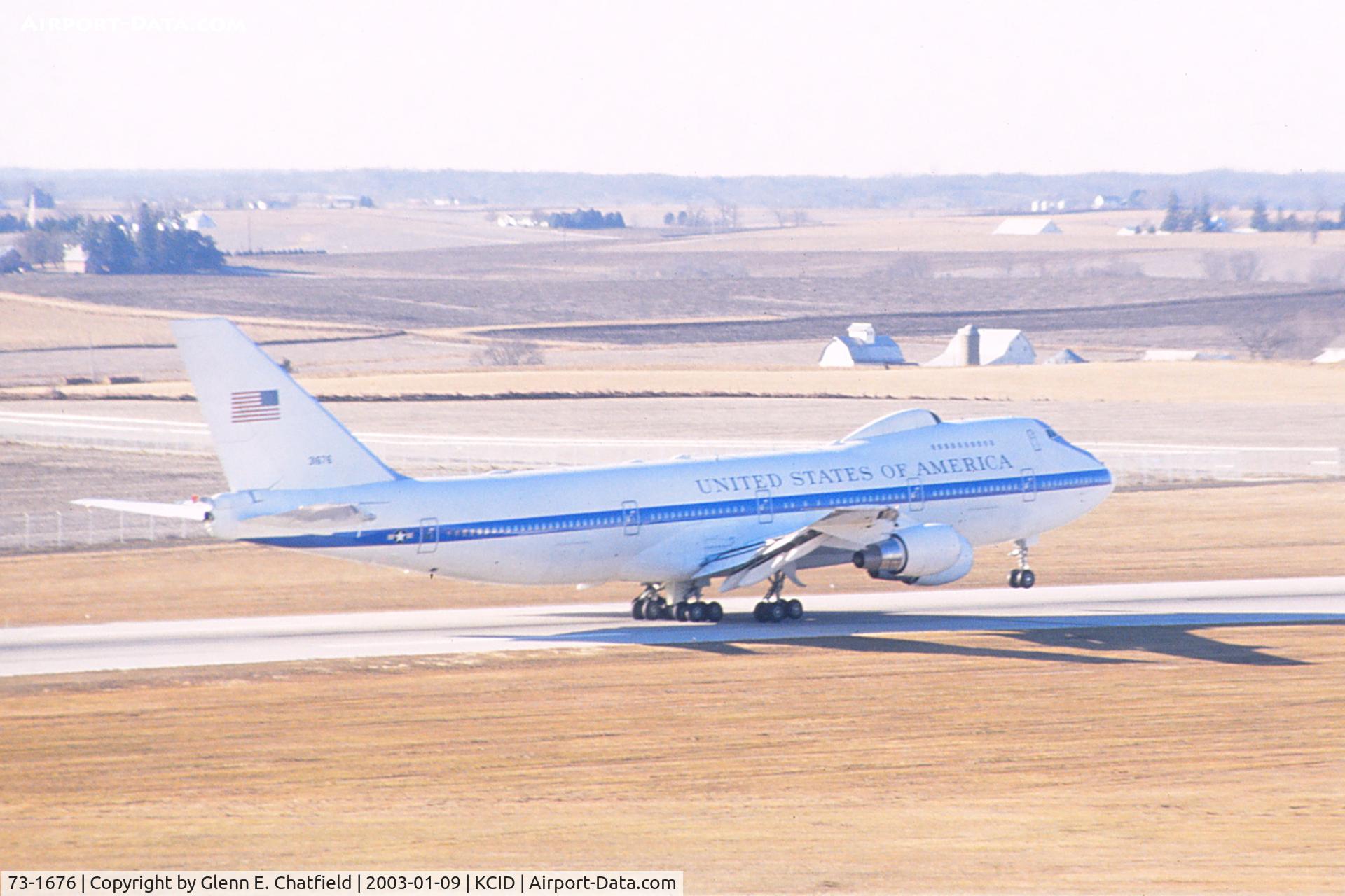 73-1676, 1973 Boeing E-4B C/N 20682, On the go on runway 27