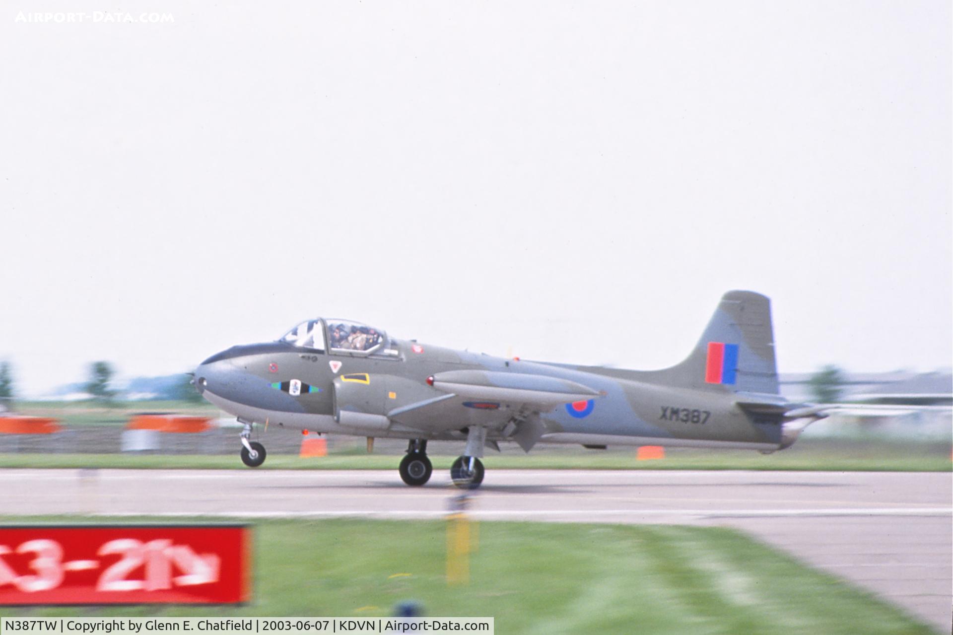 N387TW, 1960 Hunting P-84 Jet Provost T.3A C/N PAC/W/7474, Departing for air show fly by