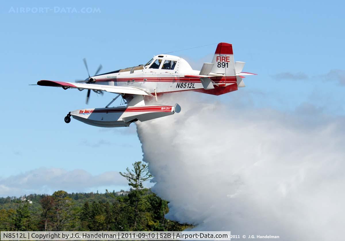 N8512L, 2004 Air Tractor Inc AT-802 C/N 802-0170, Water Drop over Moosehead Lake ME