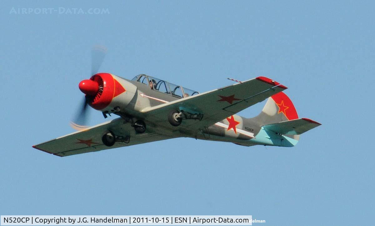 N520CP, 1989 Yakovlev Yak-52 C/N 899804, over Easton MD