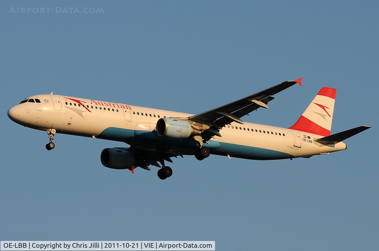 OE-LBB, 1995 Airbus A321-111 C/N 570, Austrian Airlines