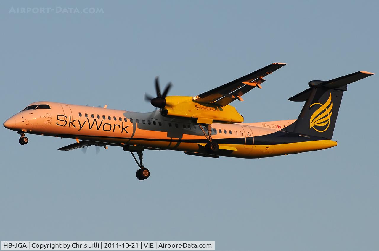HB-JGA, 2008 De Havilland Canada DHC-8-402Q Dash 8 Dash 8 C/N 4198, SkyWork