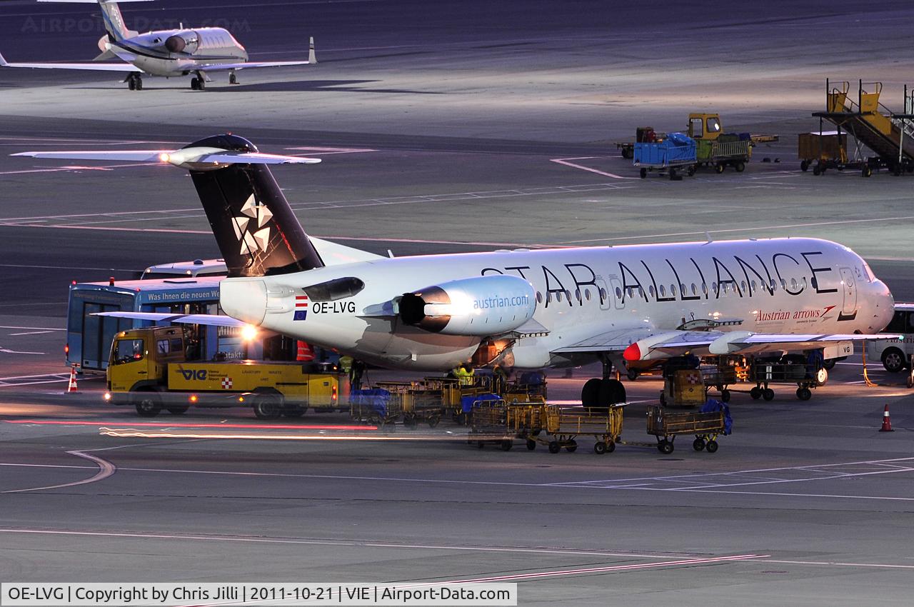 OE-LVG, 1994 Fokker 100 (F-28-0100) C/N 11520, Austrian arrows