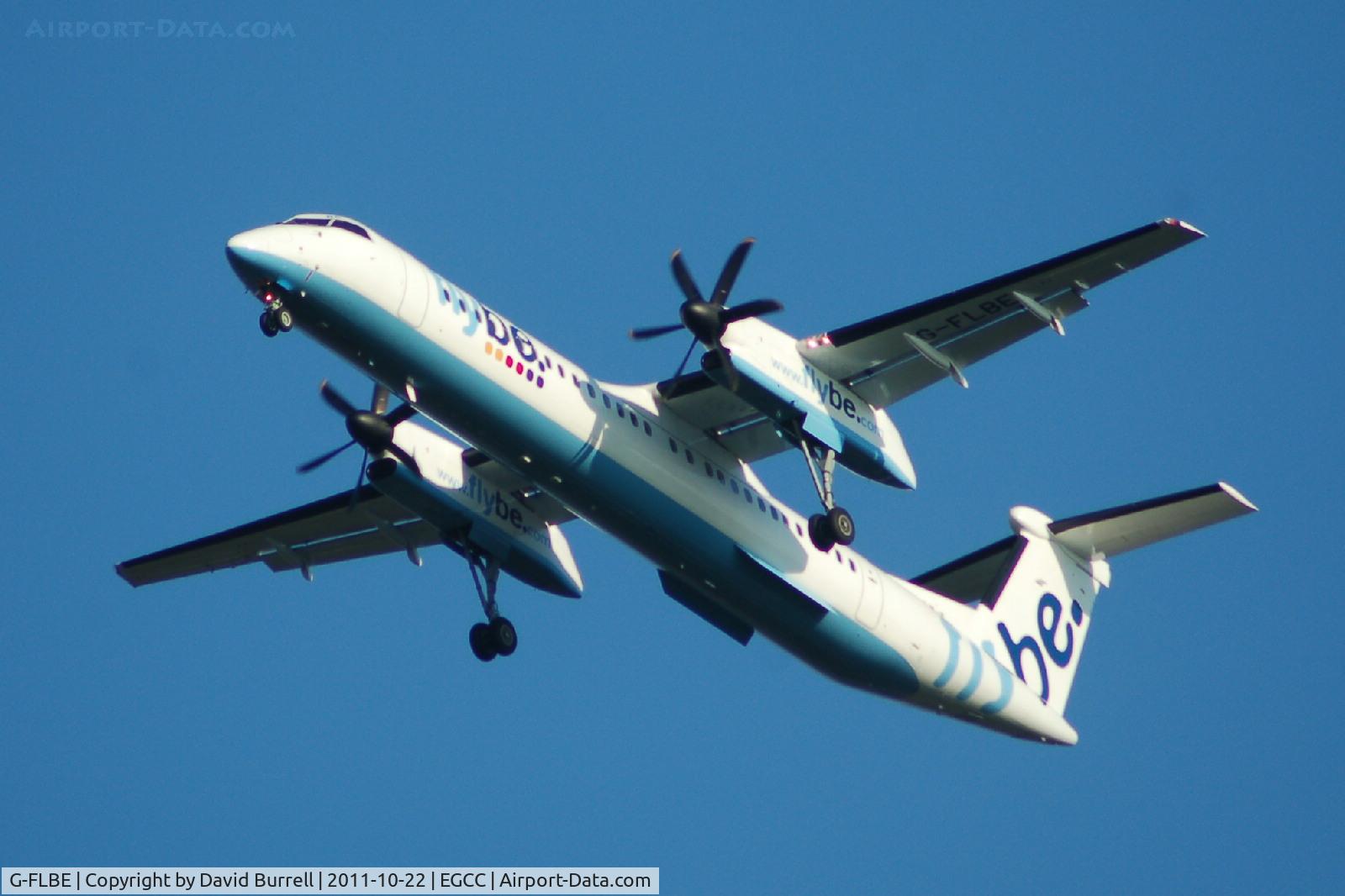 G-FLBE, 2009 De Havilland Canada DHC-8-402Q Dash 8 C/N 4261, Flybe De Havilland Canada DHC-8-402-Dash 8 on approach Manchester Airport.