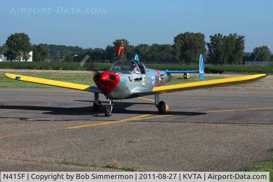 N415F, 1946 Erco 415C Ercoupe C/N 4026, Arriving at the EAA fly-in - Newark, Ohio