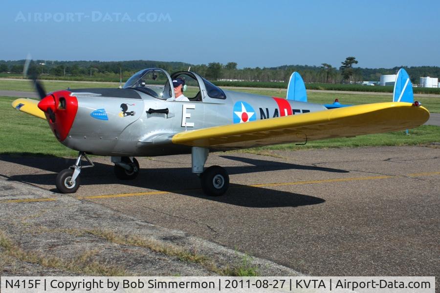 N415F, 1946 Erco 415C Ercoupe C/N 4026, Arriving at the EAA fly-in - Newark, Ohio