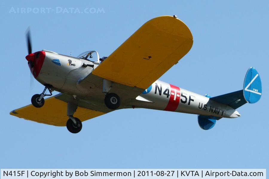 N415F, 1946 Erco 415C Ercoupe C/N 4026, Departing the EAA fly-in - Newark, Ohio