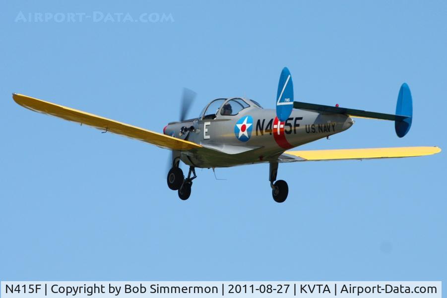 N415F, 1946 Erco 415C Ercoupe C/N 4026, Departing Newark, Ohio