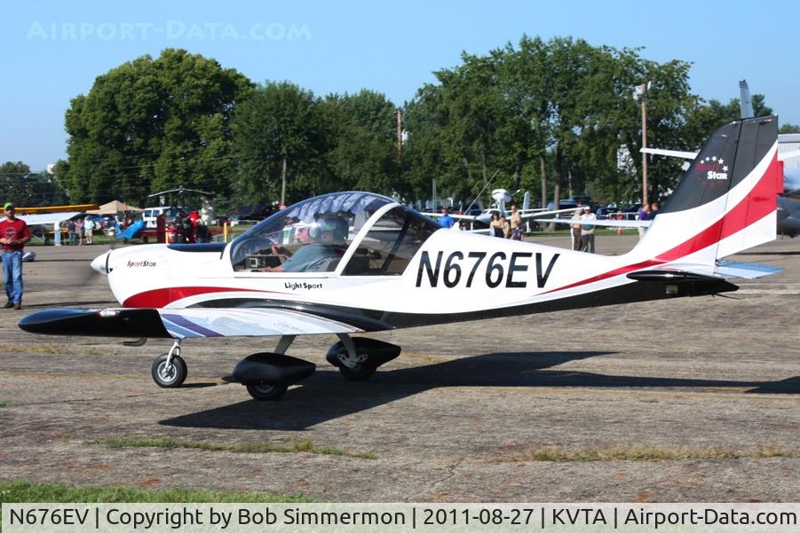N676EV, 2006 Evektor-Aerotechnik Sportstar C/N 20060707, Arriving at the EAA fly-in - Newark, Ohio
