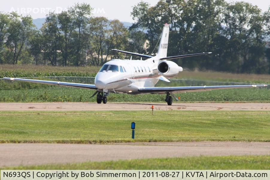 N693QS, 2006 Cessna 560XLS Citation Excel C/N 560-5657, Arriving at the EAA fly-in - Newark, Ohio