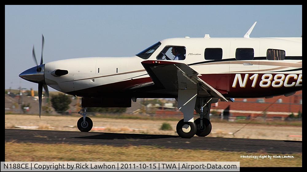 N188CE, 2005 Piper PA-46-500TP C/N 4697239, Landing at Tradewinds Airport, Amarillo, Texas.