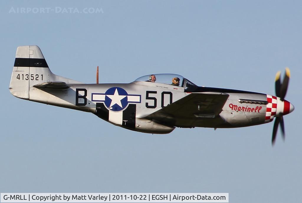 G-MRLL, 1943 North American P-51D Mustang C/N 109-27154, Low approach.