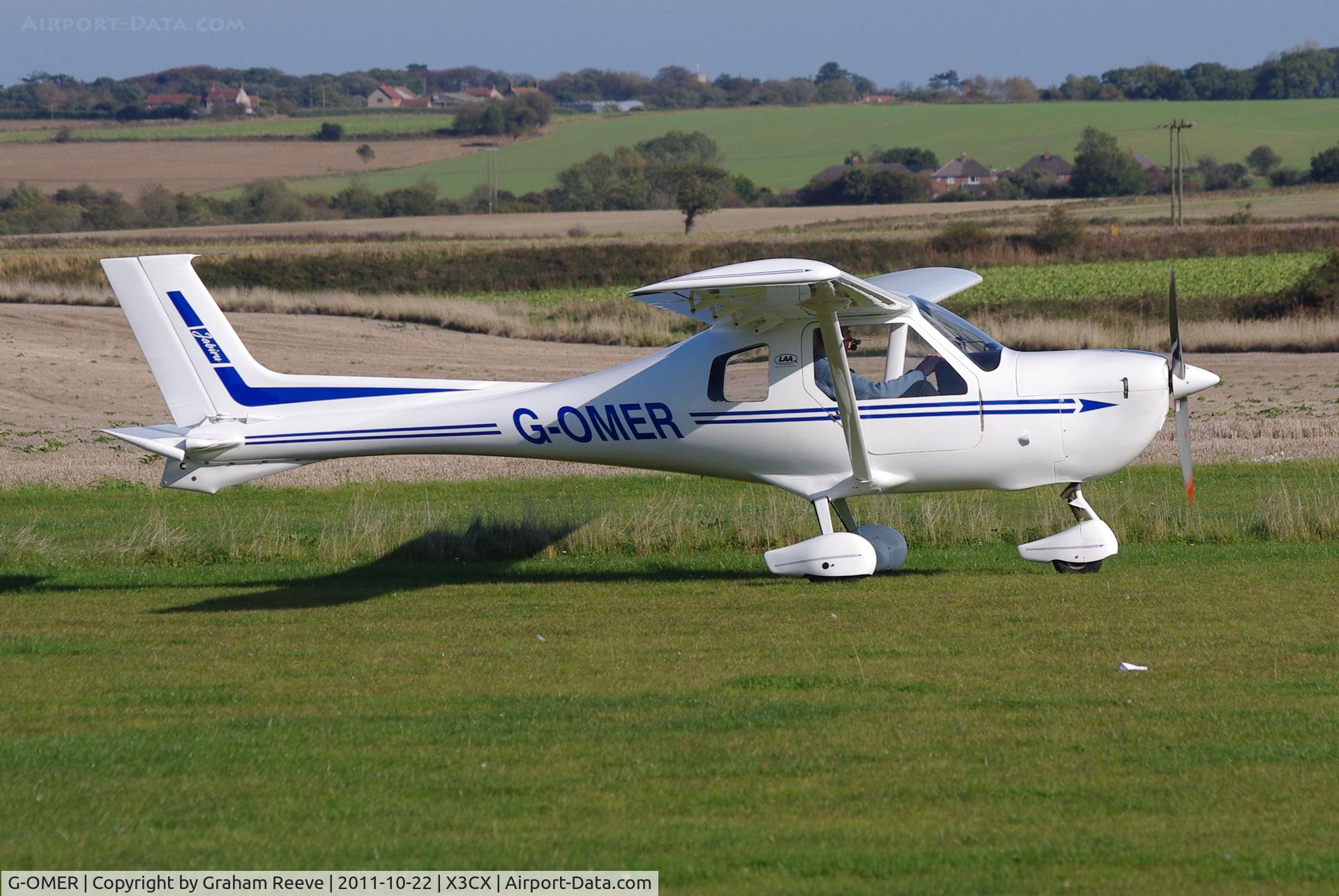 G-OMER, 2002 Jabiru UL-450 C/N PFA 274A-13823, Just landed.