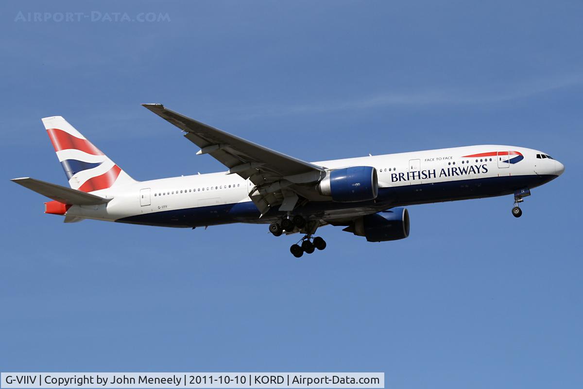 G-VIIV, 1999 Boeing 777-236 C/N 29964, Short final for 10.