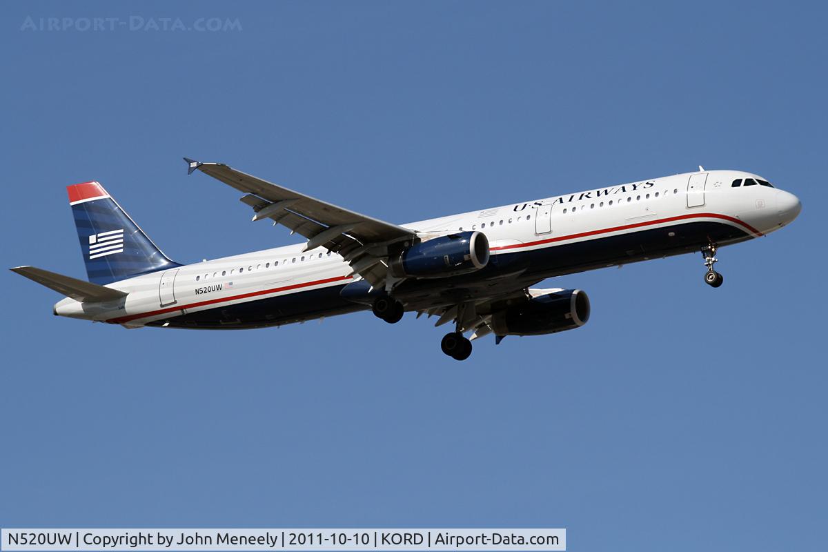 N520UW, 2009 Airbus A321-231 C/N 3924, Short final for 10