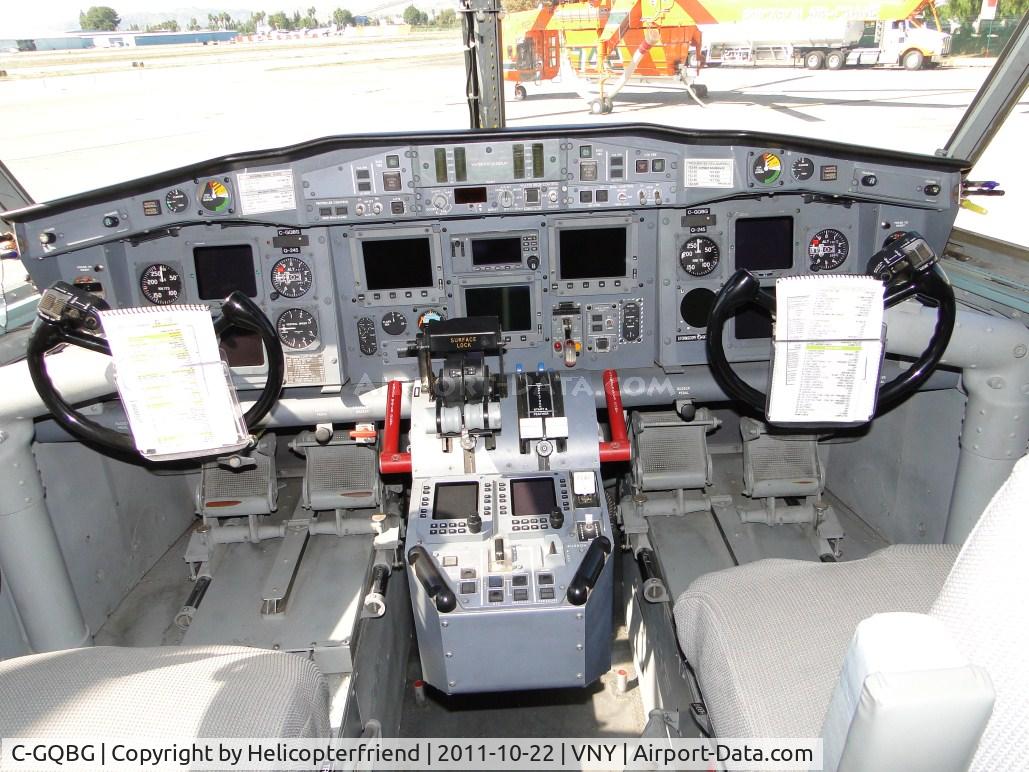 C-GQBG, 1996 Canadair CL-215-6B11 CL-415 C/N 2022, Cockpit work area for pilots