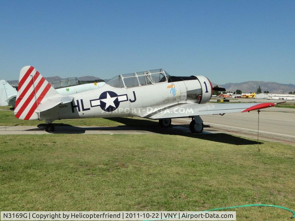 N3169G, 1945 North American AT-6F Texan C/N 121-42937, Parked at Condor Squadron