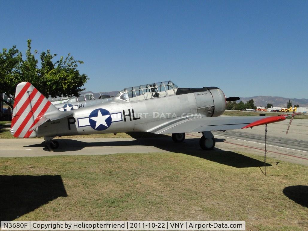 N3680F, 1942 North American SNJ-5 Texan C/N 88-16574, Parked at Condor Squadron