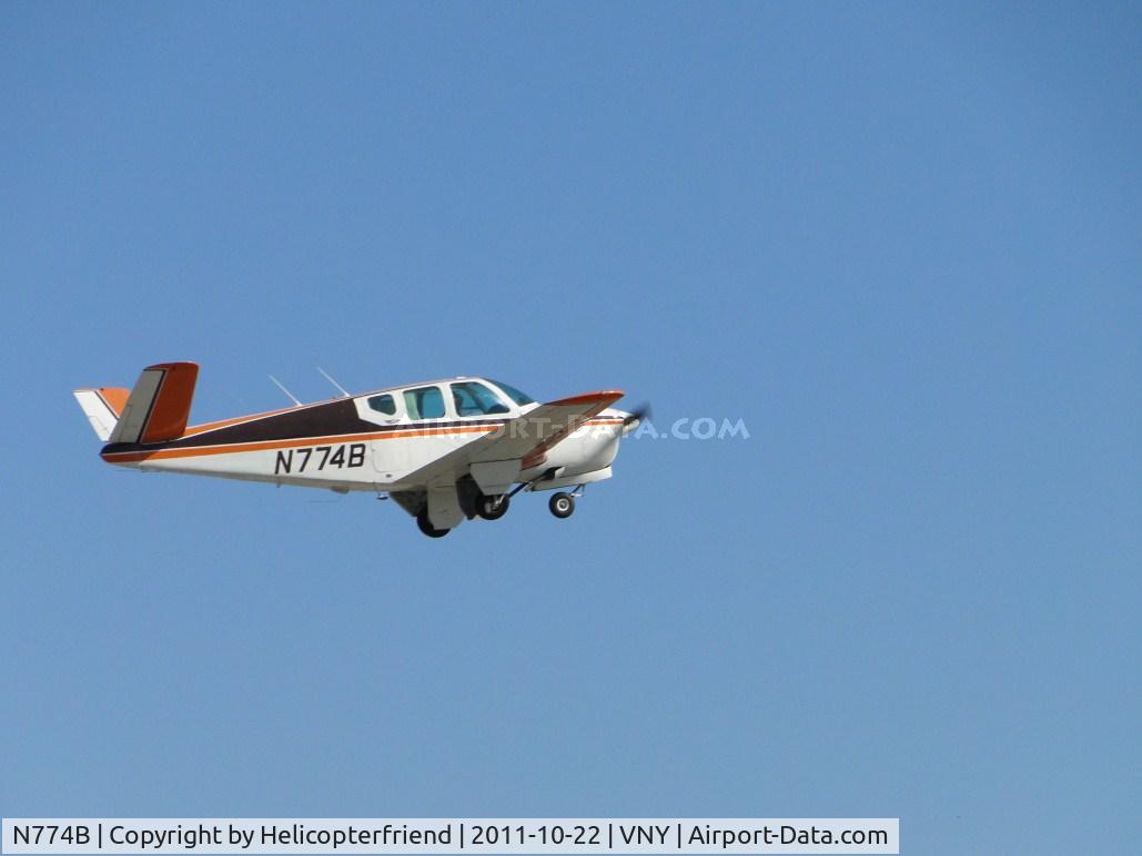 N774B, 1948 Beech A35 Bonanza C/N D-1784, Taking off and retracting wheels