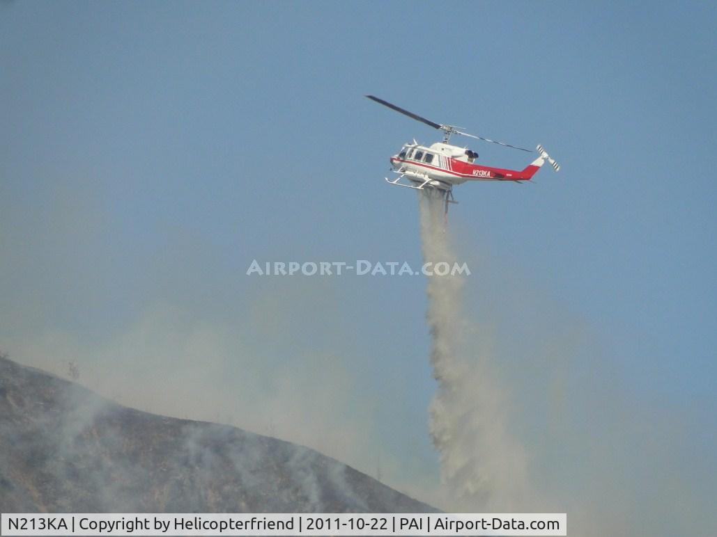 N213KA, 1981 Bell 212 C/N 31172, dropping water on the 