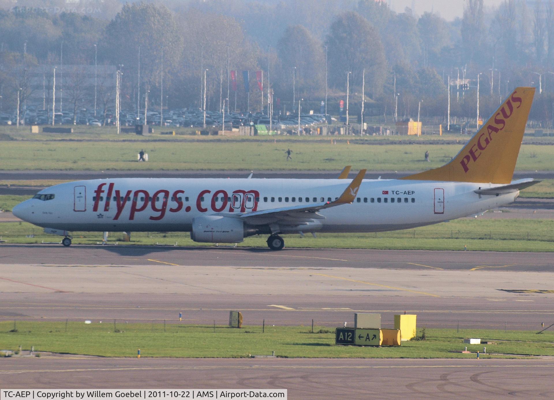 TC-AEP, 2011 Boeing 737-82R C/N 40724, Taxi to the runway of Schiphol Airport