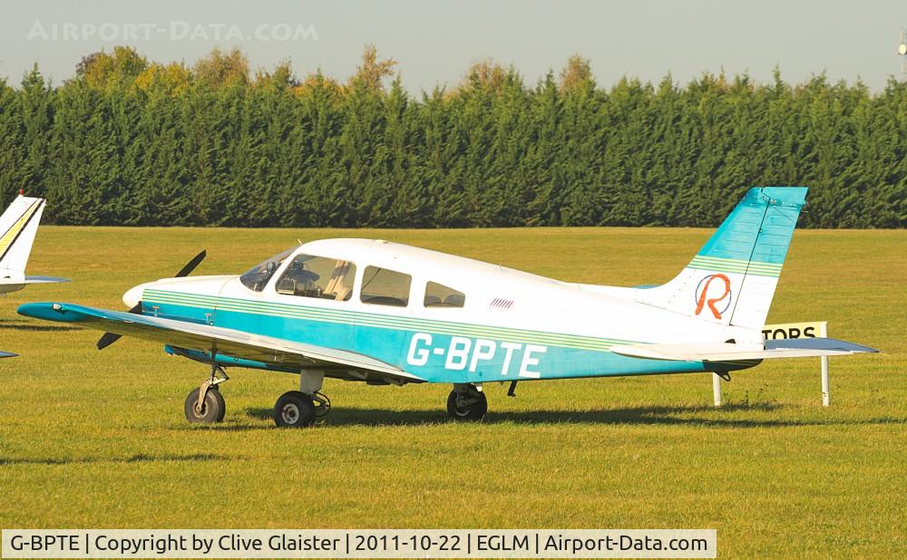 G-BPTE, 1976 Piper PA-28-181 Cherokee Archer II C/N 28-7690178, Ex: N8553E>G-BPTE. Originally owned to; London Flight Centre (Stansted) Ltd March 1989
