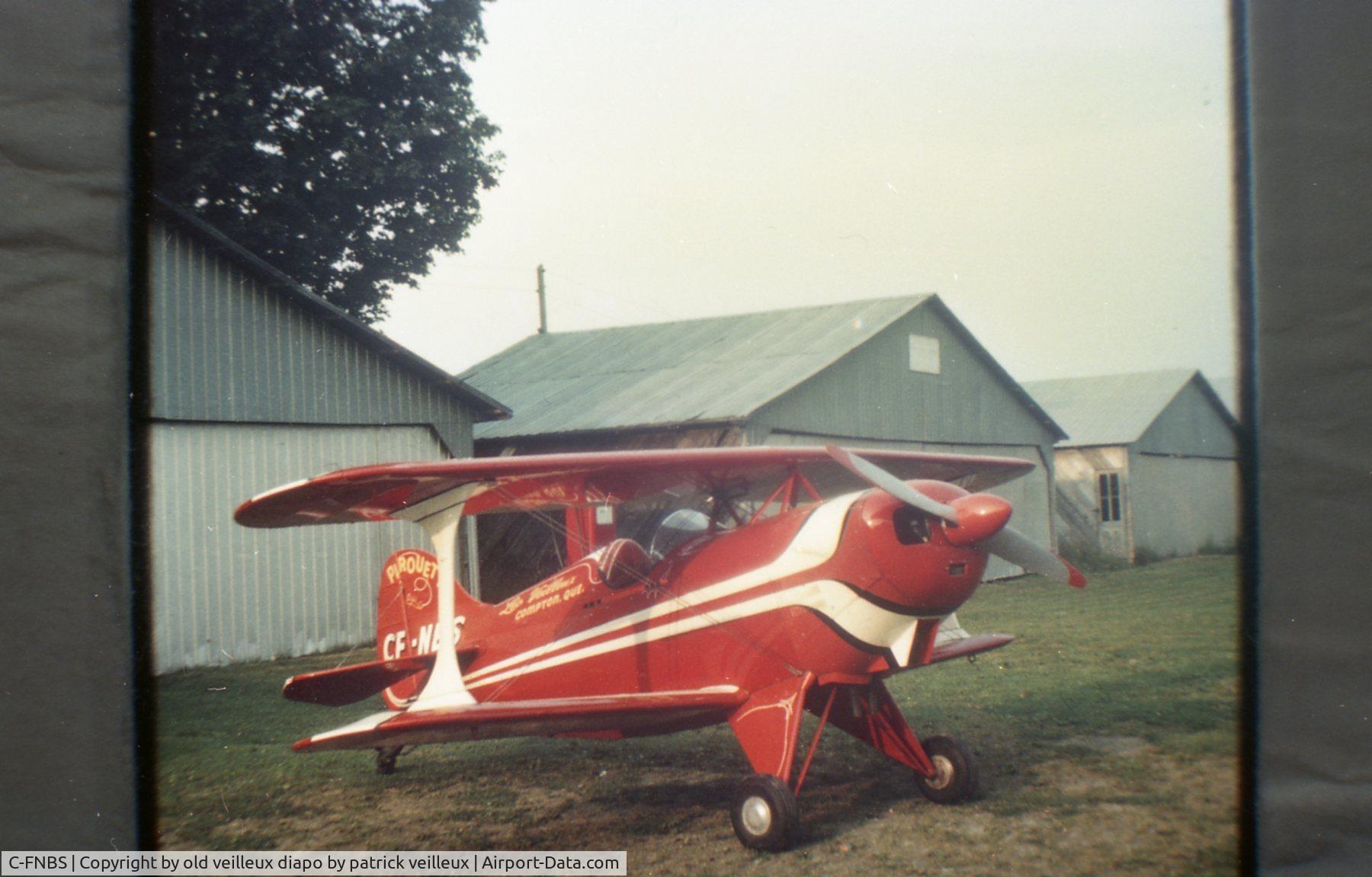 C-FNBS, 1969 Pitts S-1C Special C/N LV1003, picture taken at leo veilleux personal airport in compton quebec.