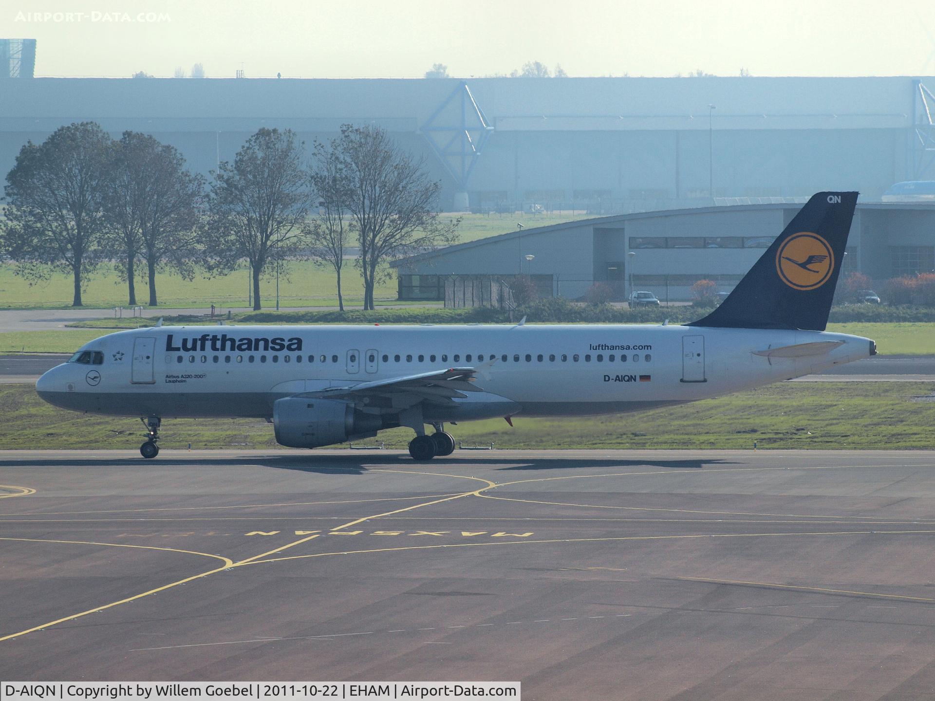D-AIQN, 1991 Airbus A320-211 C/N 0269, Taxi to the runway of Schiphol Airport