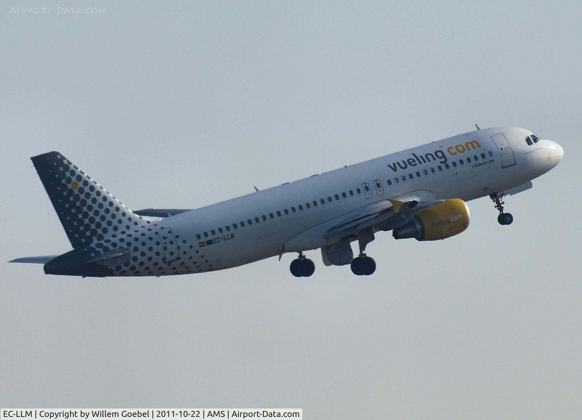 EC-LLM, 2011 Airbus A320-214 C/N 4681, Take off from Schiphol Airport