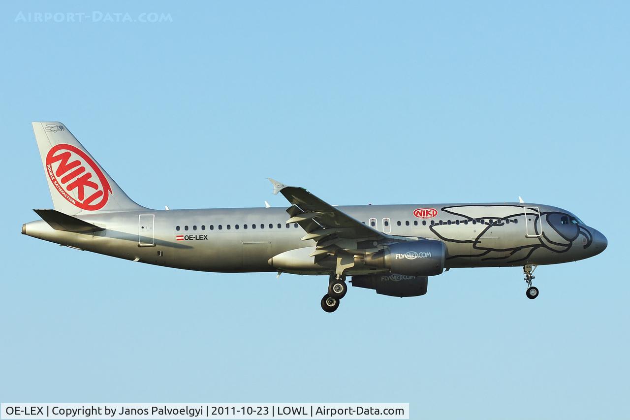OE-LEX, 2006 Airbus A320-214 C/N 2867, Niki Airbus A320-214 to final approach in LOWL/LNZ
