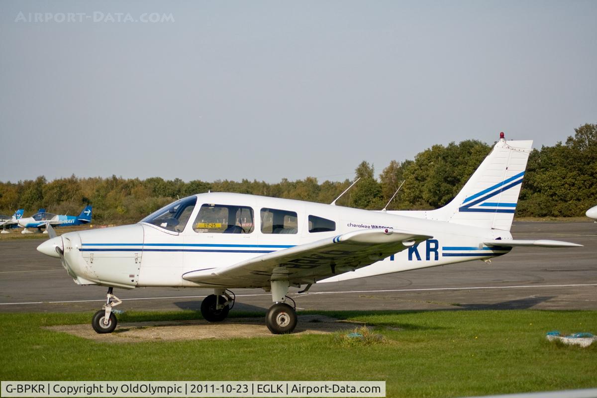 G-BPKR, 1975 Piper PA-28-151 Cherokee Warrior C/N 28-7515446, Parked