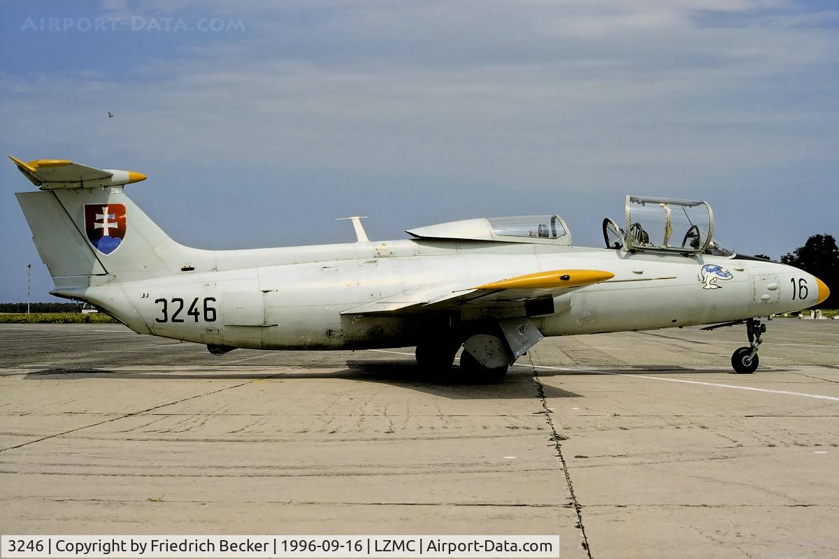 3246, Aero L-29 Delfin C/N 993246, parked at the apron