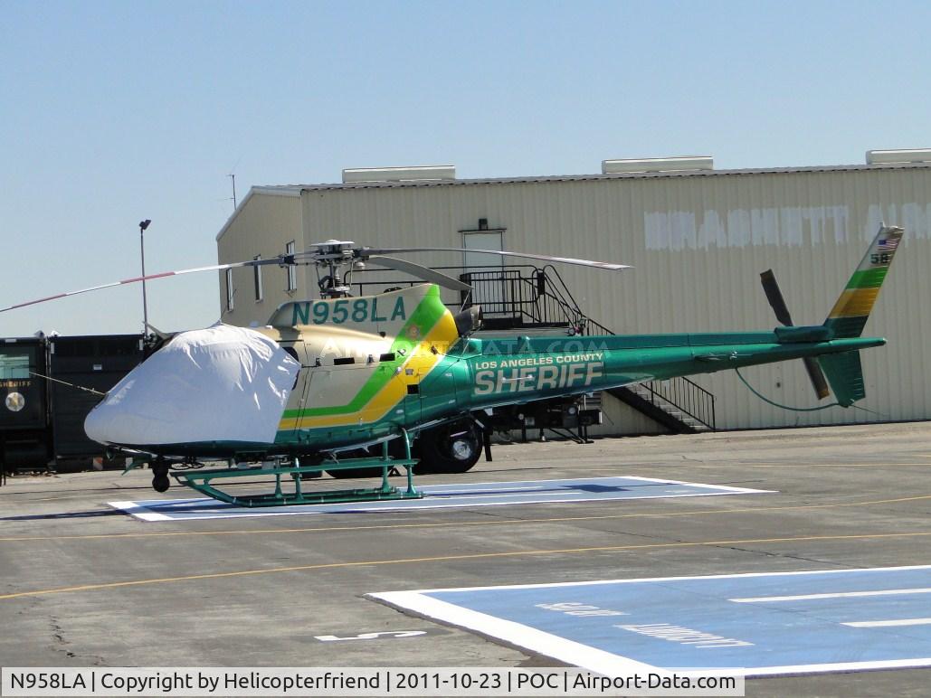 N958LA, 2010 Eurocopter AS-350B-2 Ecureuil Ecureuil C/N 7085, Covered up and parked on LACO pad 5
