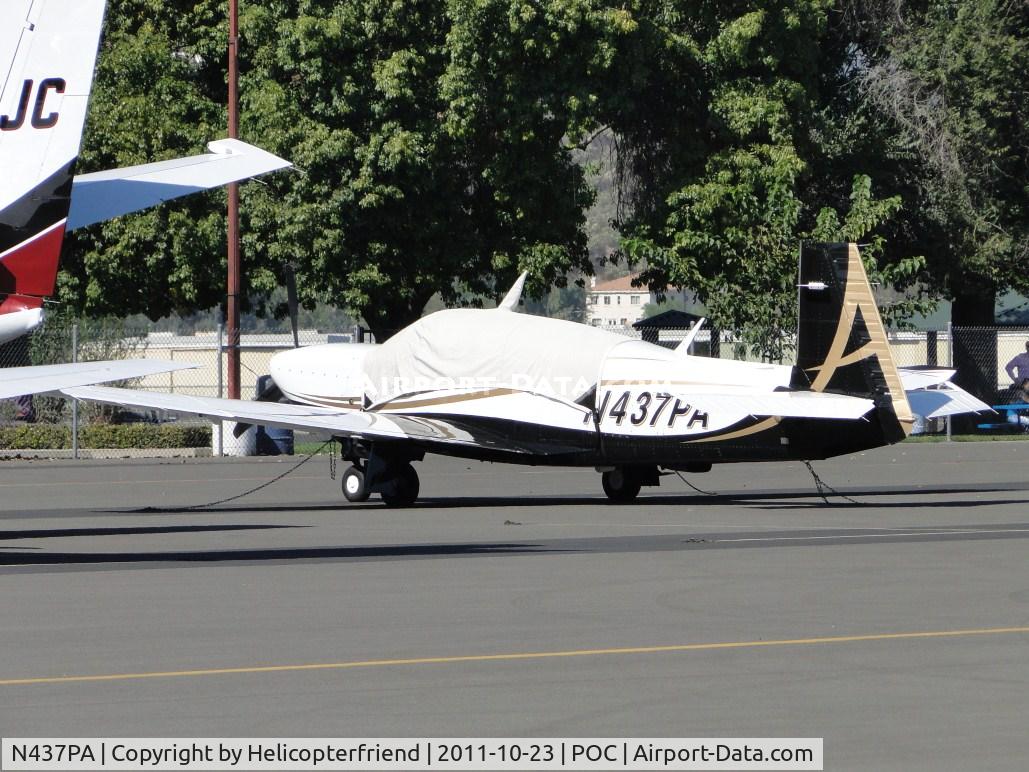 N437PA, 2007 Mooney M20TN Acclaim C/N 31-0047, Covered and parked in transient parking