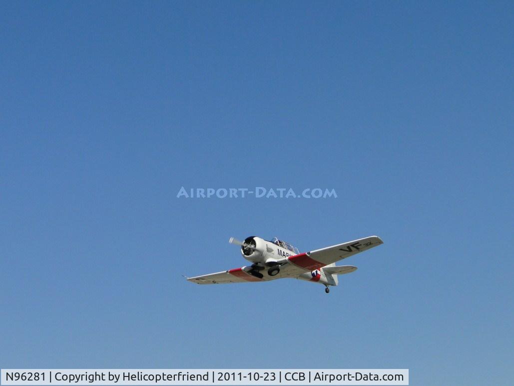 N96281, 1976 North American AT-6C Harvard IIA C/N 3832, Lift off and retracting the wheels
