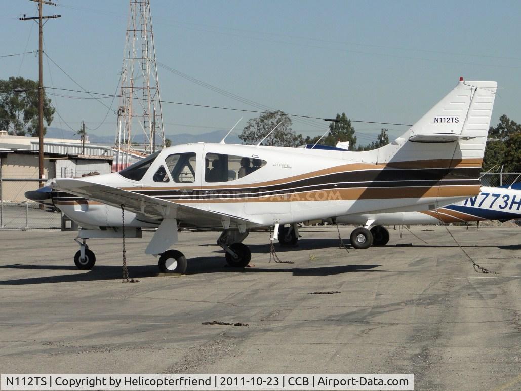 N112TS, 1979 Rockwell International 112TCA Commander C/N 13306, Tied down and parked at Foothill Sales & Service