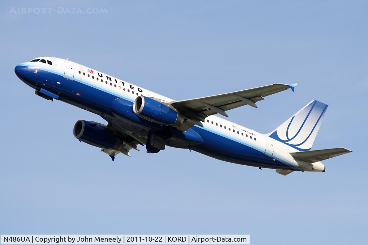 N486UA, 2001 Airbus A320-232 C/N 1620, 22L departure